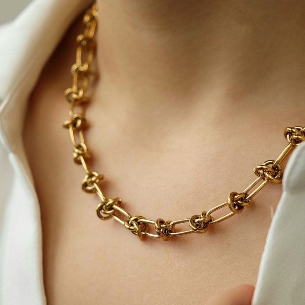 Link Choker Necklace | Gold Plated Stainless Steel Necklace